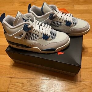 Nike Air Jordan 4 Retro Military Industrial Blue FV5029-141 Mens Size 13